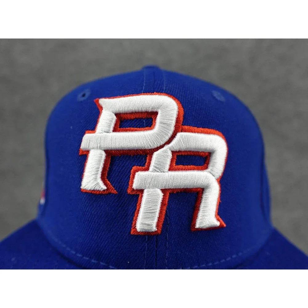 New Era 59FIFTY WBC Puerto Rico Hat Kids 6 3/4 Blue Excellent Fitted Cap